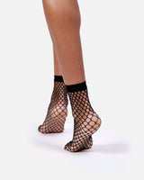 The Untamed by Hedoine black biodegradable fishnet socks, Pantyhose Womens Tights for Women by Hēdoïne