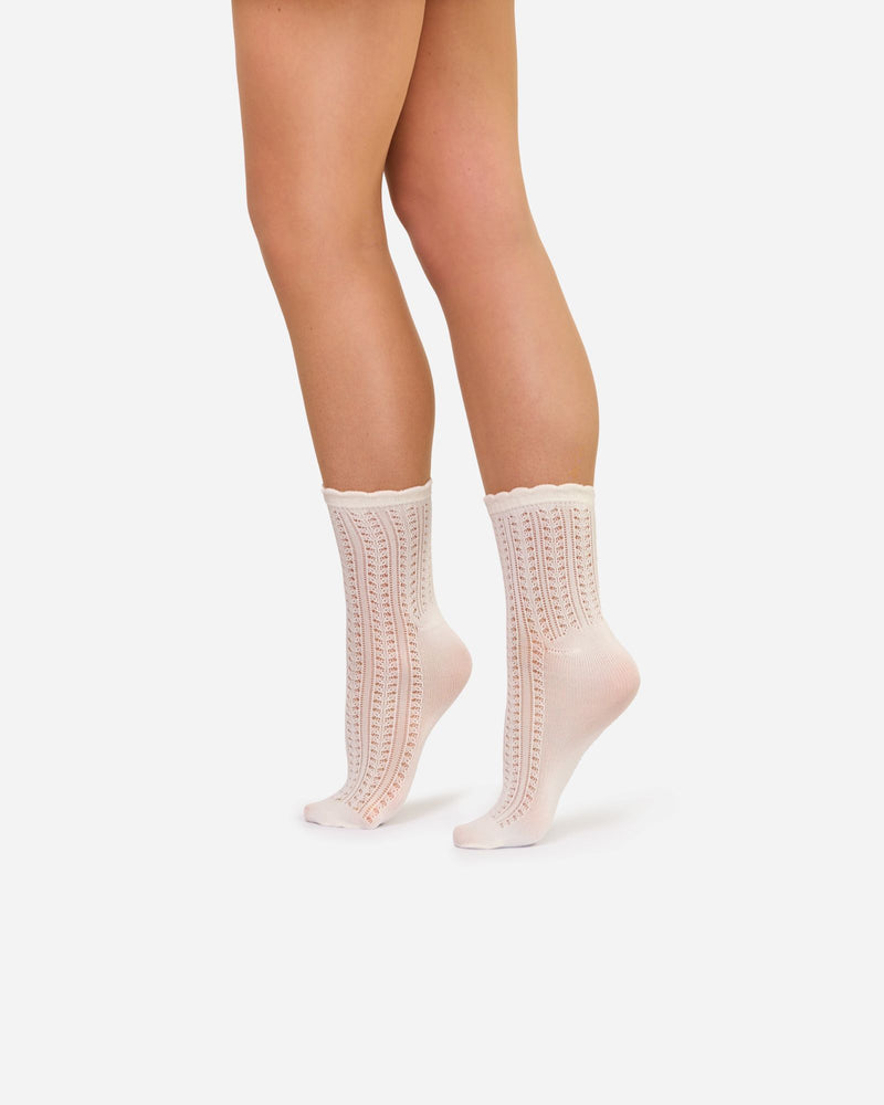 The Saint | Knit-patterned Socks Off-White