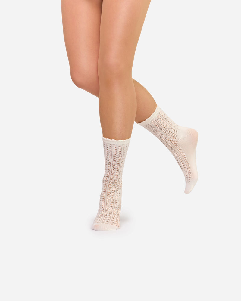 The Saint | Knit-patterned Socks Off-White