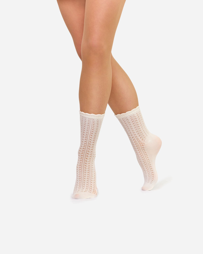 The Saint | Knit-patterned Socks Off-White