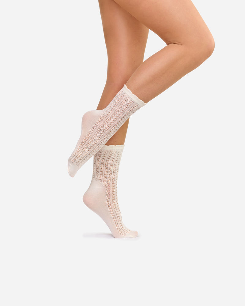 The Saint | Knit-patterned Socks Off-White