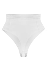 Supportive All Mesh Brazilian Briefs White