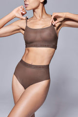 Supportive Power Mesh Bralette Nude Smoky