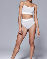 Supportive Power Mesh Bralette White