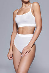 Supportive Power Mesh Bralette White