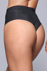 Supportive All Mesh Brazilian Briefs Black