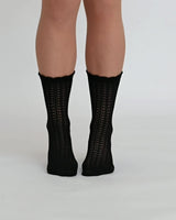 The Saint | Knit-patterned Socks Black